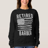 Sweatshirt Retired Barber Profession American Flag (Devant)