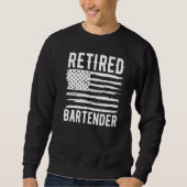 Sweatshirt Retired Bartender Profession American Flag Premium (Devant)