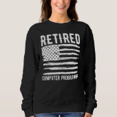 Sweatshirt Retired Computer Programmer Profession American Fl (Devant)