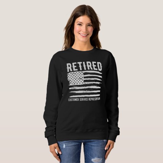 Sweatshirt Retired Customer Service Representative Profession (Devant entier)