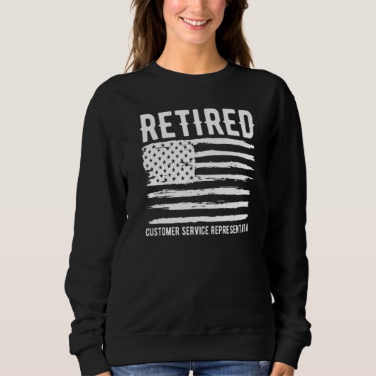 Sweatshirt Retired Customer Service Representative Profession (Devant)
