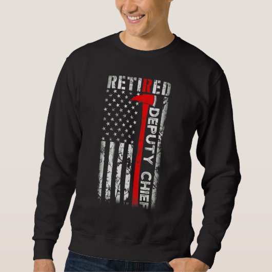 Sweatshirt Retired Deputy Fire Chief Fireman Retirement UAS f (Devant)