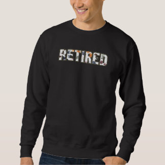 Sweatshirt Retired Floral Lettering Elegant Retirement