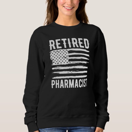 Sweatshirt Retired Pharmacist Profession American Flag Premiu (Devant)