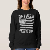 Sweatshirt Retired Travel Guide Profession American Flag Prem (Devant)