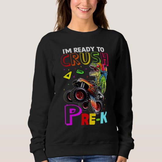 Sweatshirt Retour À L'École Crush Pré k Dinosaur Monster Cami (Devant)