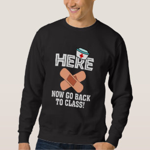 Sweatshirt Retour À L'École De Soins Infirmiers 1Er Jour