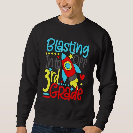 Sweatshirt Retour À L'École En 3E Année (Devant)