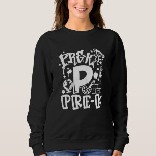 Sweatshirt Retour à l'école Pré K Équipe Enseignant Filles Gr