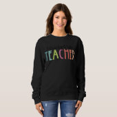 Sweatshirt Retour À L'École Professeur Typographie Étudiante (Devant entier)