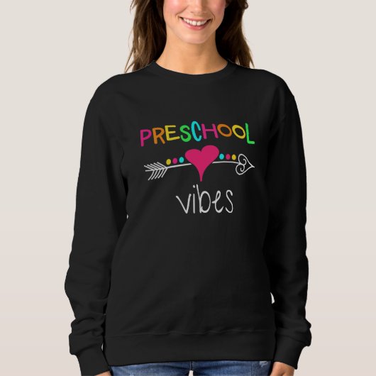 Sweatshirt Retourner À L'École Vibes Équipe De L'Équipe D'Équ (Devant)