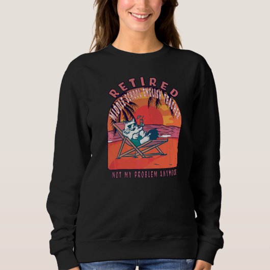Sweatshirt Retraite de l'école secondaire d'anglais enseignan (Devant)
