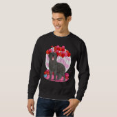 Sweatshirt Retriever à couche plate Coeur Saint Valentin Chie (Devant entier)