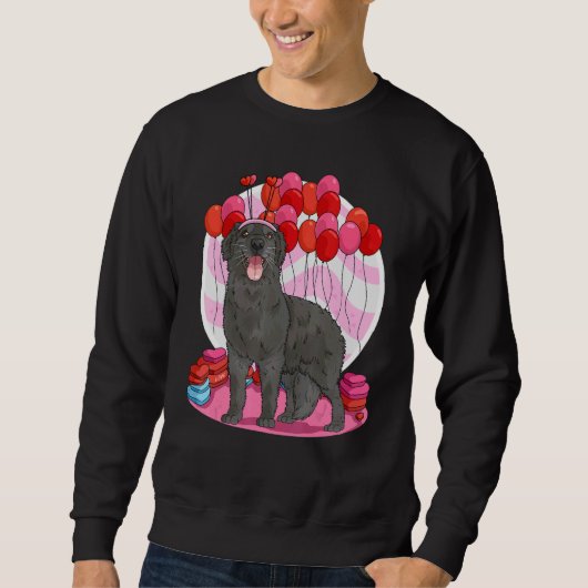 Sweatshirt Retriever à couche plate Coeur Saint Valentin Chie (Devant)