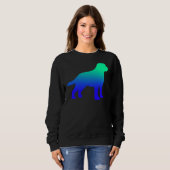 Sweatshirt Retriever Green And Blue Labrador (Devant entier)
