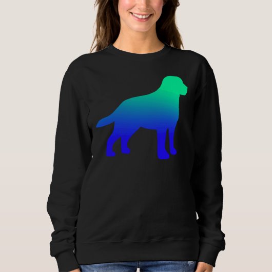 Sweatshirt Retriever Green And Blue Labrador (Devant)