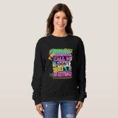 Sweatshirt Retro 70s Call Me Dont Text Groovy Boho Hippie Pos (Devant entier)