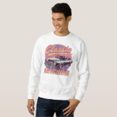 Sweatshirt Retro 80s "Classic Machine" Vintage Car (Devant entier)