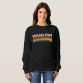 Sweatshirt Retro 80s Hawaii HI Souvenir Wahiawa (Devant entier)