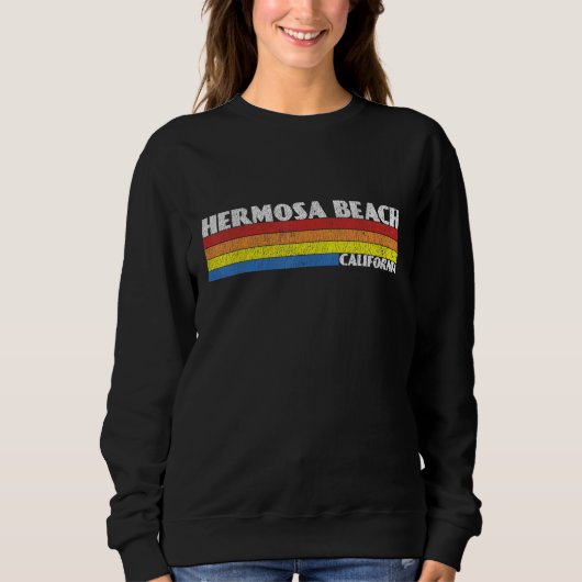 Sweatshirt Retro 80s Hermosa Beach California CA Souvenir (Devant)