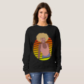 SWEATSHIRT RETRO AFRO QUEEN - REINE AFRO-AMÉRICAINE (Devant entier)