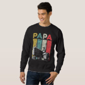 Sweatshirt Rétro Agriculture Papa Tracteurs Fermier Père (Devant entier)