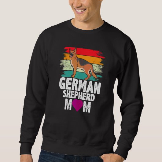 Sweatshirt Retro Allemand Berger Maman Chien Mère Animal Mama (Devant)