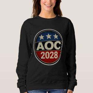 Sweatshirt Rétro AOC 2028 Lutte contre l'oligarchie Résiste B