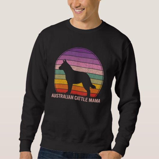 Sweatshirt Retro Australian Cattle Mama Graphic Australian Ca (Devant)