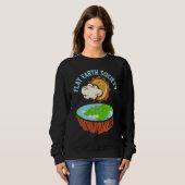 Sweatshirt Retro Awesome FLAT Earth Society Designs Present (Devant entier)