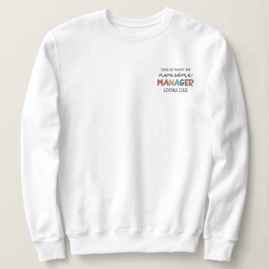Sweatshirt Retro Awesome Manager Funny (Design devant)