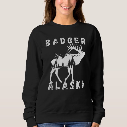 Sweatshirt Retro Badger Alaska Apparel Souvenir (Devant)