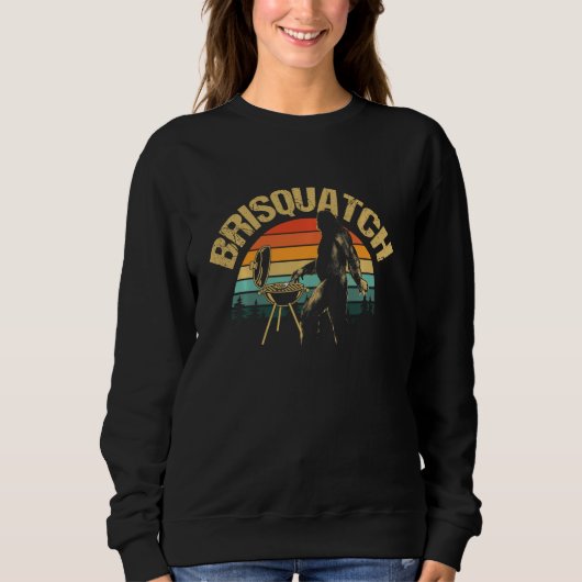 Sweatshirt Retro Bch Bigfoot Funny Beef Grilling Cow B (Devant)
