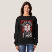 Sweatshirt Retro Be Nice To Me  EMT AMR Emergency Paramedic (Devant entier)