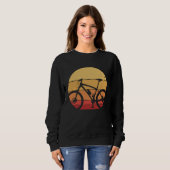 Sweatshirt Retro Bicycle Vintage Sunset Mountain Bike (Devant entier)