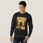 Sweatshirt Retro Bigfoot Vintage Sasquatch Montagnes   (Devant entier)