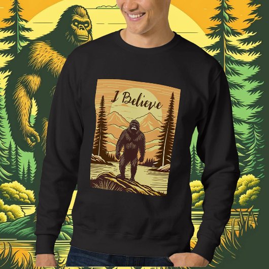 Sweatshirt Retro Bigfoot Vintage Sasquatch Montagnes  