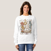 Sweatshirt Retro Book Babe Mystical Celestial Witchy Bookish (Devant entier)