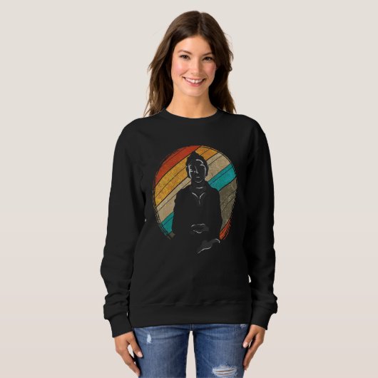 Sweatshirt Retro Buddha (Devant entier)
