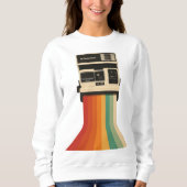 Sweatshirt Retro Camera with Rainbow Print (Devant)