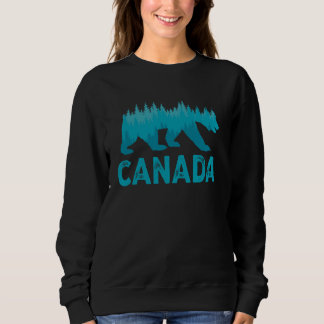 Sweatshirt Retro Canada Grizzly Bear Nature Randonnée Camping