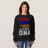Sweatshirt Retro C'est dans mon ADN empreintes digitales Armé (Devant entier)