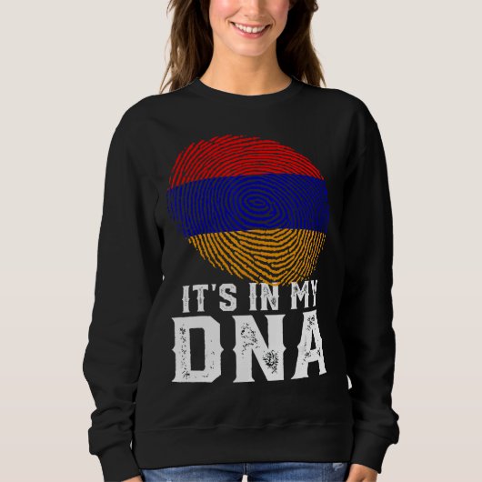 Sweatshirt Retro C'est dans mon ADN empreintes digitales Armé (Devant)