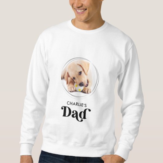 Sweatshirt Retro Chien DAD Personnalisé Chien Chien Photo Ani (Devant)