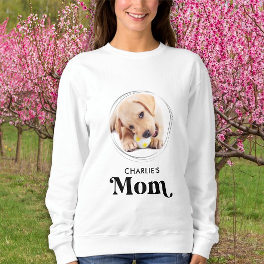 Sweatshirt Retro Chien MOM Personnalisé Chien Chien Photo Ani