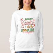 Sweatshirt Retro Chien Noël, Désolé Père Noël Ate Les Cookies (Devant)