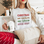 Sweatshirt Retro Christmas Disant<br><div class="desc">Retro Noël dire sweatshirt</div>