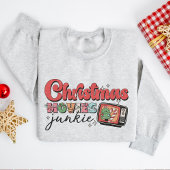 Sweatshirt Retro Christmas Movies Junkie