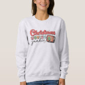 Sweatshirt Retro Christmas Movies Junkie (Devant)