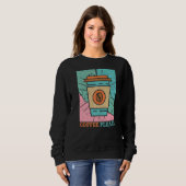 Sweatshirt Retro Coffee Dit Caffeine Addict Café Addict (Devant entier)